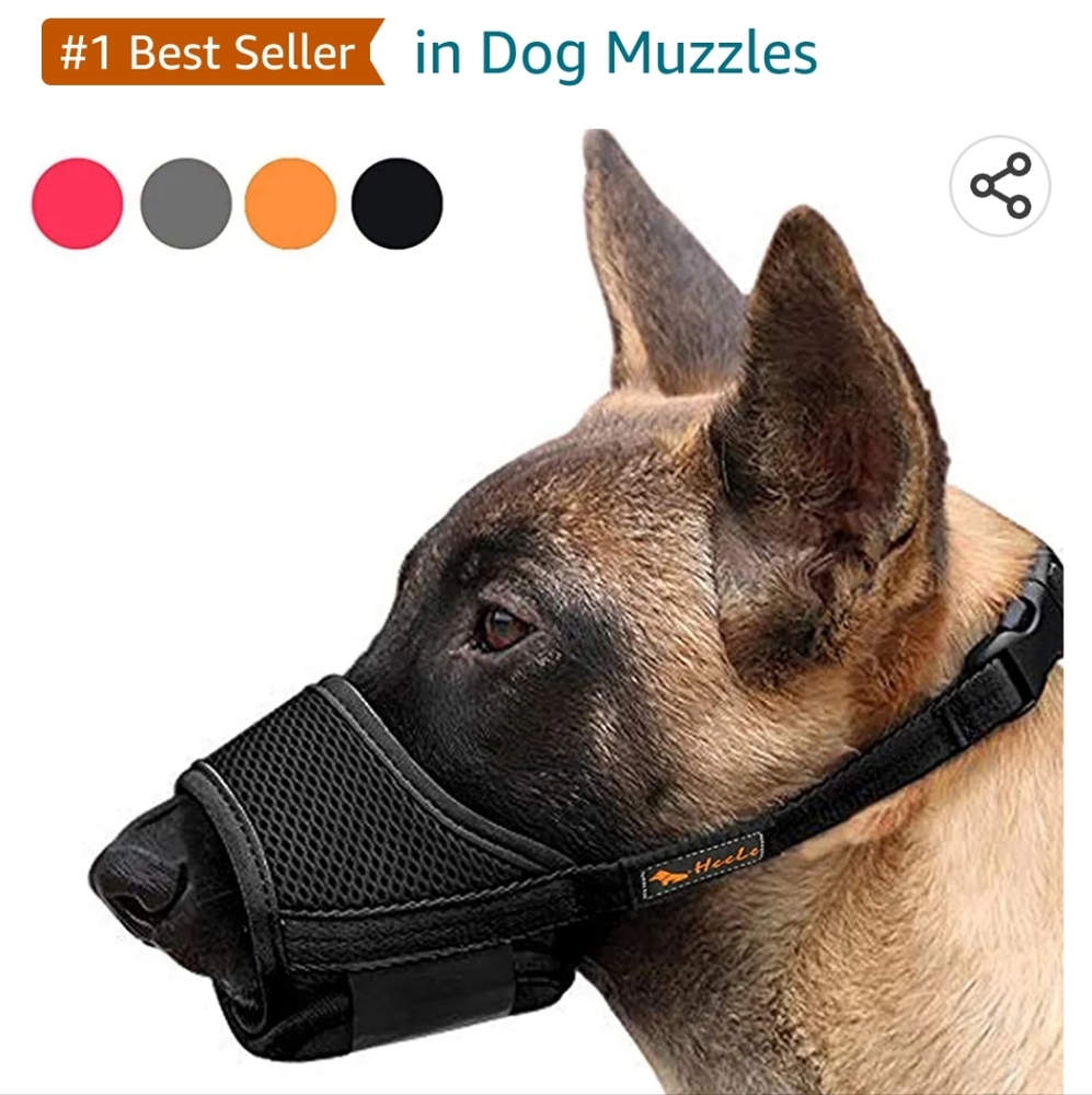 New Heele Pet Soft Muzzle~Adjustable~Drinkable